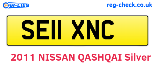SE11XNC are the vehicle registration plates.