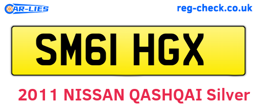 SM61HGX are the vehicle registration plates.