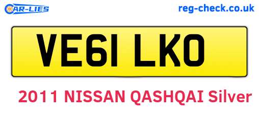 VE61LKO are the vehicle registration plates.