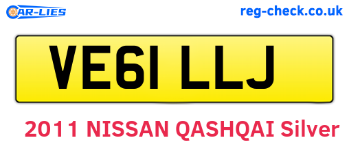 VE61LLJ are the vehicle registration plates.