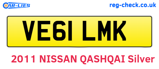 VE61LMK are the vehicle registration plates.