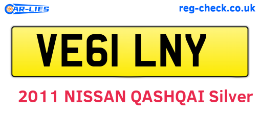 VE61LNY are the vehicle registration plates.