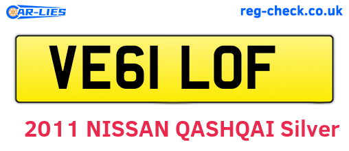 VE61LOF are the vehicle registration plates.