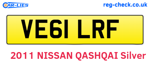 VE61LRF are the vehicle registration plates.