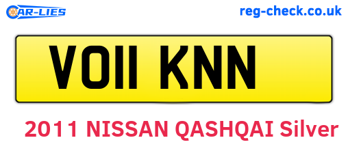 VO11KNN are the vehicle registration plates.