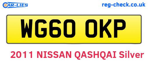 WG60OKP are the vehicle registration plates.