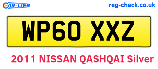 WP60XXZ are the vehicle registration plates.