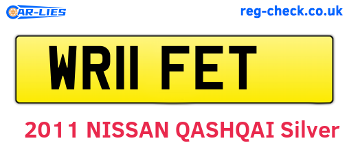 WR11FET are the vehicle registration plates.