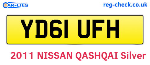 YD61UFH are the vehicle registration plates.