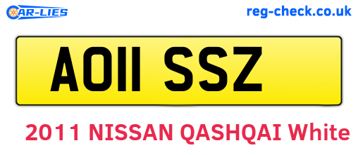 AO11SSZ are the vehicle registration plates.