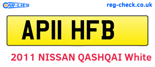 AP11HFB are the vehicle registration plates.