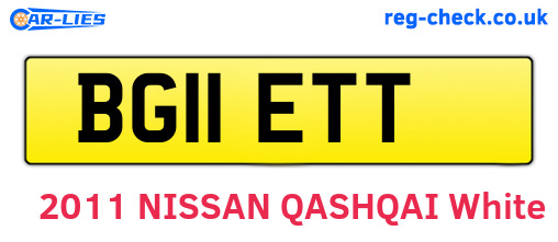 BG11ETT are the vehicle registration plates.