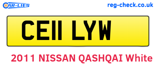 CE11LYW are the vehicle registration plates.
