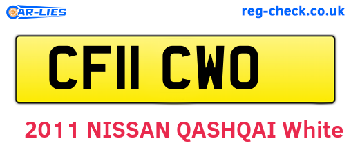 CF11CWO are the vehicle registration plates.