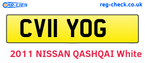 CV11YOG are the vehicle registration plates.