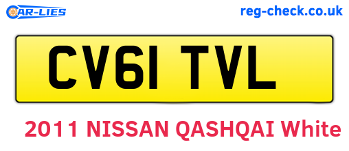 CV61TVL are the vehicle registration plates.