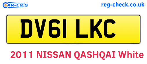 DV61LKC are the vehicle registration plates.
