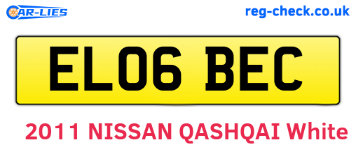 EL06BEC are the vehicle registration plates.