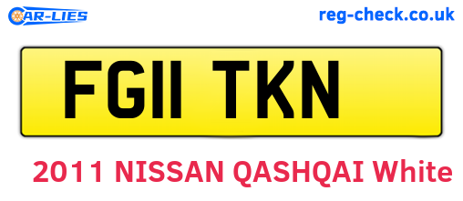 FG11TKN are the vehicle registration plates.