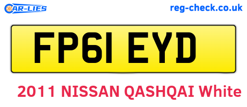 FP61EYD are the vehicle registration plates.