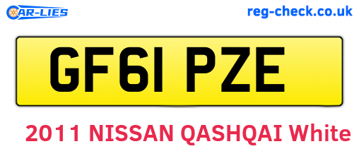 GF61PZE are the vehicle registration plates.
