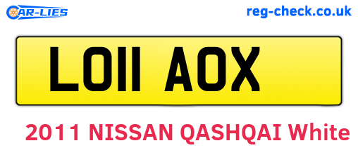 LO11AOX are the vehicle registration plates.
