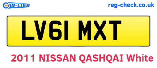 LV61MXT are the vehicle registration plates.