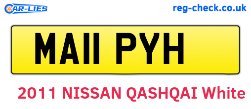 MA11PYH are the vehicle registration plates.