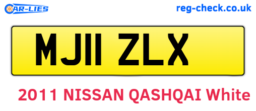 MJ11ZLX are the vehicle registration plates.
