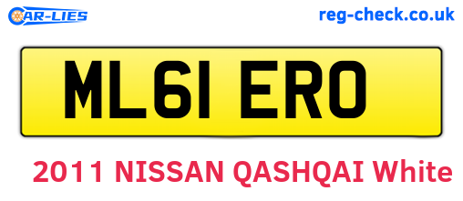 ML61ERO are the vehicle registration plates.