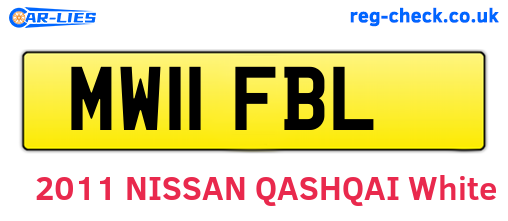MW11FBL are the vehicle registration plates.