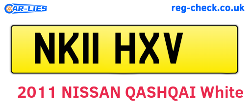 NK11HXV are the vehicle registration plates.