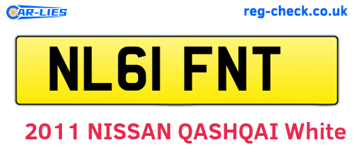 NL61FNT are the vehicle registration plates.