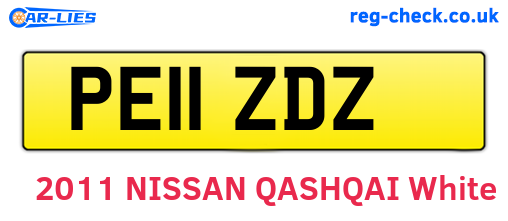 PE11ZDZ are the vehicle registration plates.