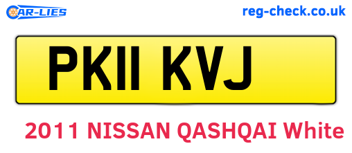 PK11KVJ are the vehicle registration plates.