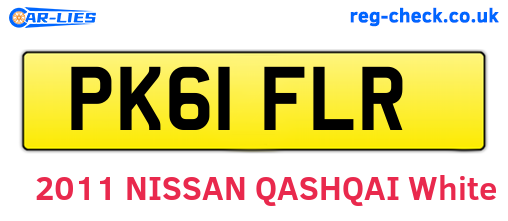 PK61FLR are the vehicle registration plates.