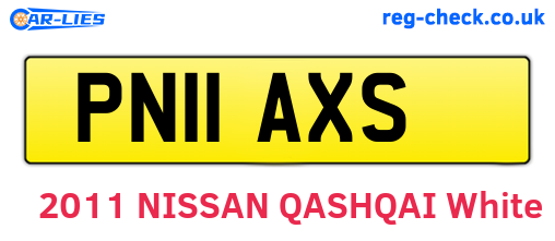 PN11AXS are the vehicle registration plates.