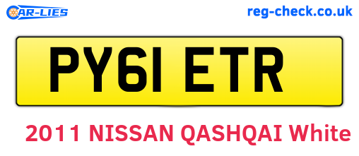 PY61ETR are the vehicle registration plates.
