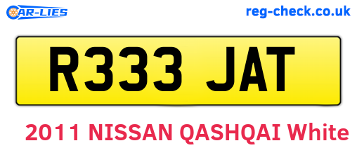R333JAT are the vehicle registration plates.