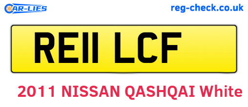 RE11LCF are the vehicle registration plates.