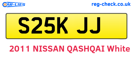 S25KJJ are the vehicle registration plates.