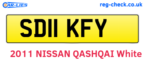SD11KFY are the vehicle registration plates.