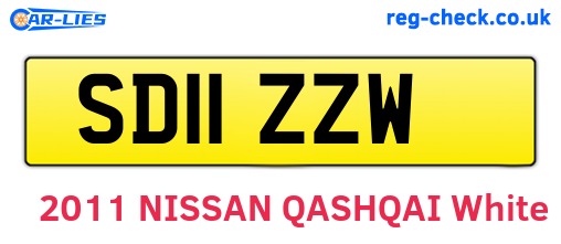 SD11ZZW are the vehicle registration plates.