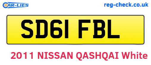 SD61FBL are the vehicle registration plates.