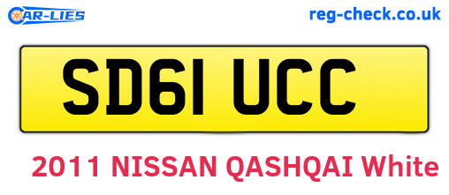 SD61UCC are the vehicle registration plates.