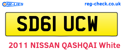 SD61UCW are the vehicle registration plates.