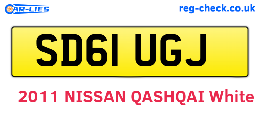 SD61UGJ are the vehicle registration plates.