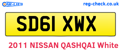 SD61XWX are the vehicle registration plates.