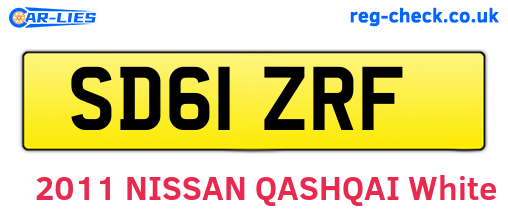SD61ZRF are the vehicle registration plates.