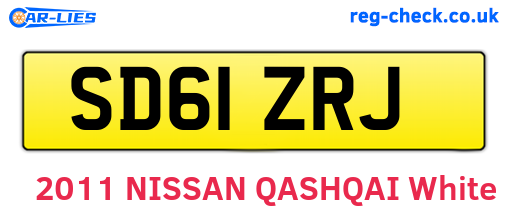 SD61ZRJ are the vehicle registration plates.